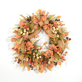 Elegant Magnolias Autumn Wreath